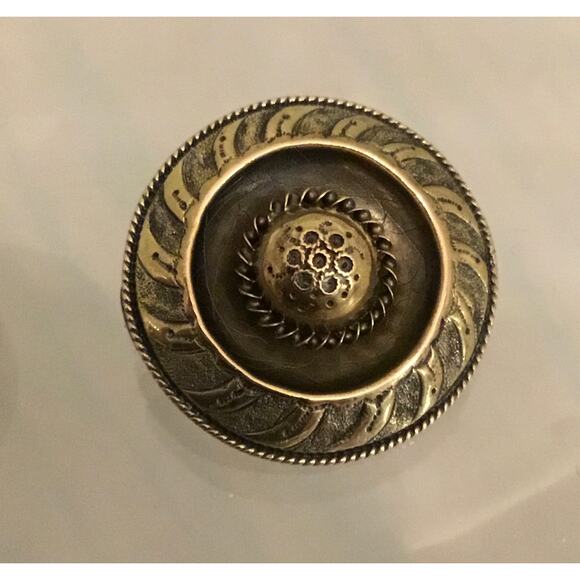 Antique Victorian 14k Gold Mourning Hair Etruscan Revival...